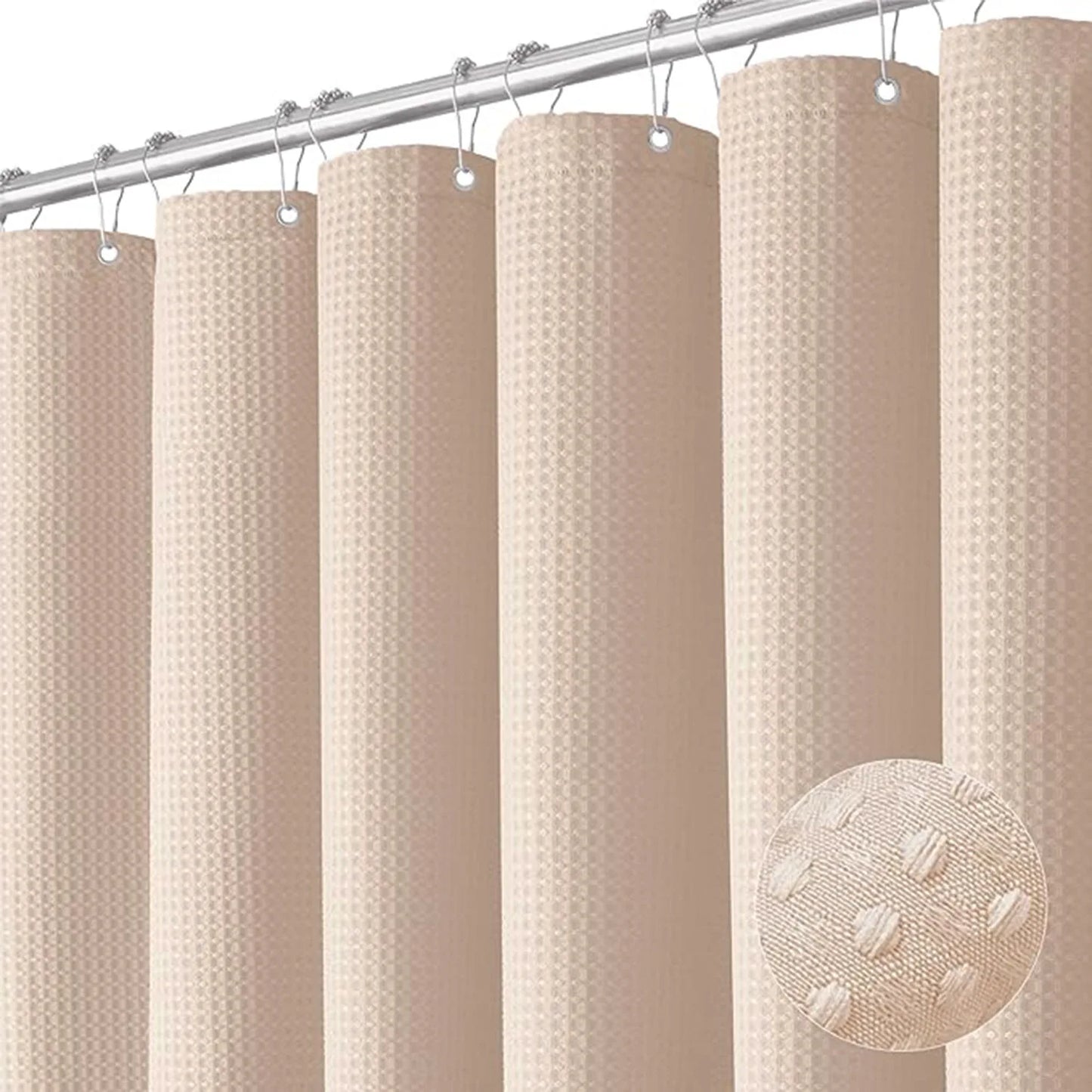 Waffle Waterproof Shower Curtain
