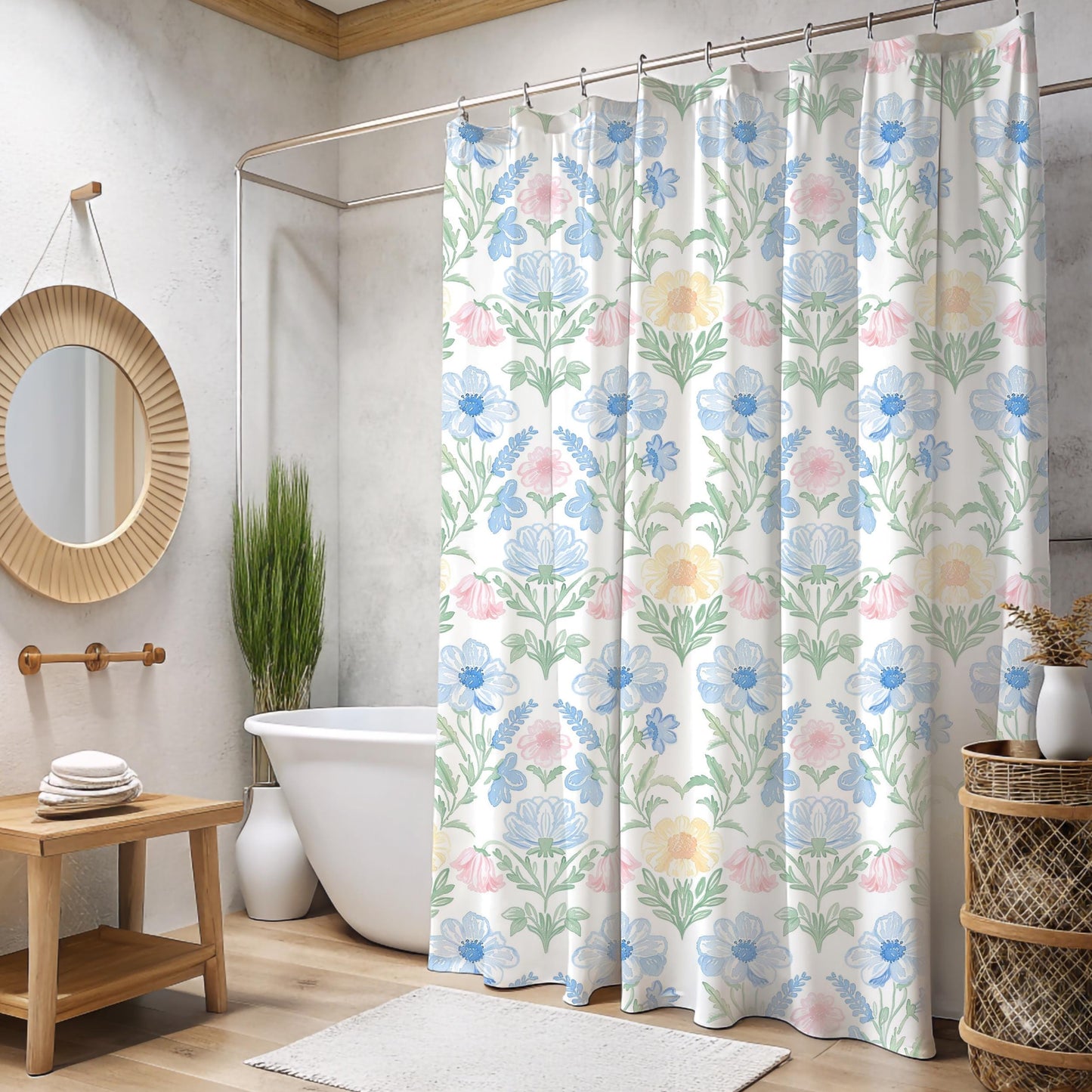 Custom Shower Curtain, Grandmillenial Floral