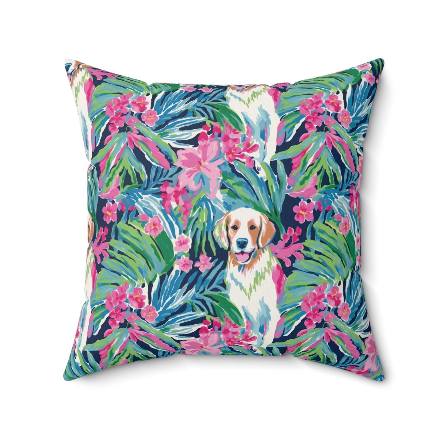 Custom Throw Pillow, Preppy Dog