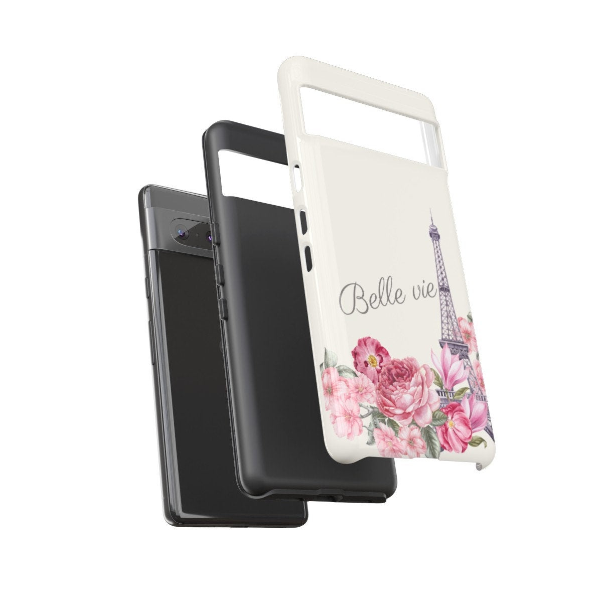 Custom Phone Case, Eiffel Tower Belle vie (Beautiful Life)