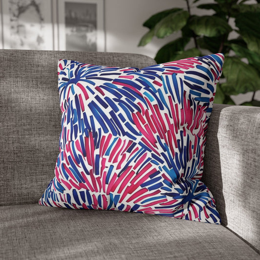 Custom Throw Pillow, Patriotic Fireworks
