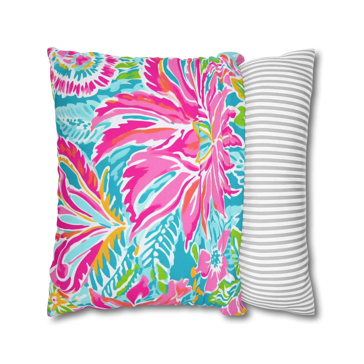 Custom Throw Pillow, Tropical Floral