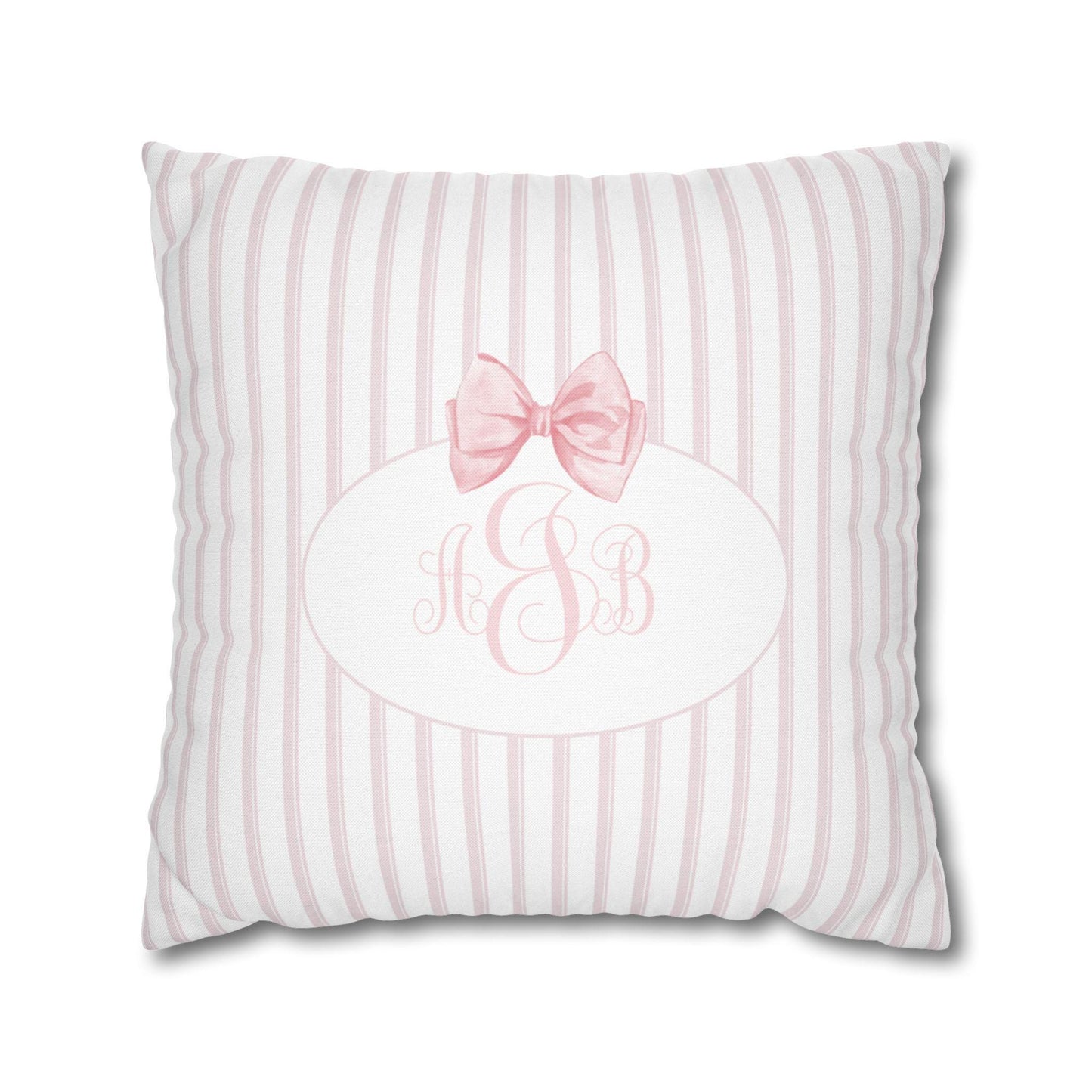 Custom Throw Pillow, Pink Bow
