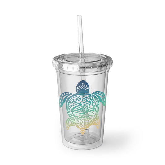 Summer Vibes Turtle Acrylic Cup