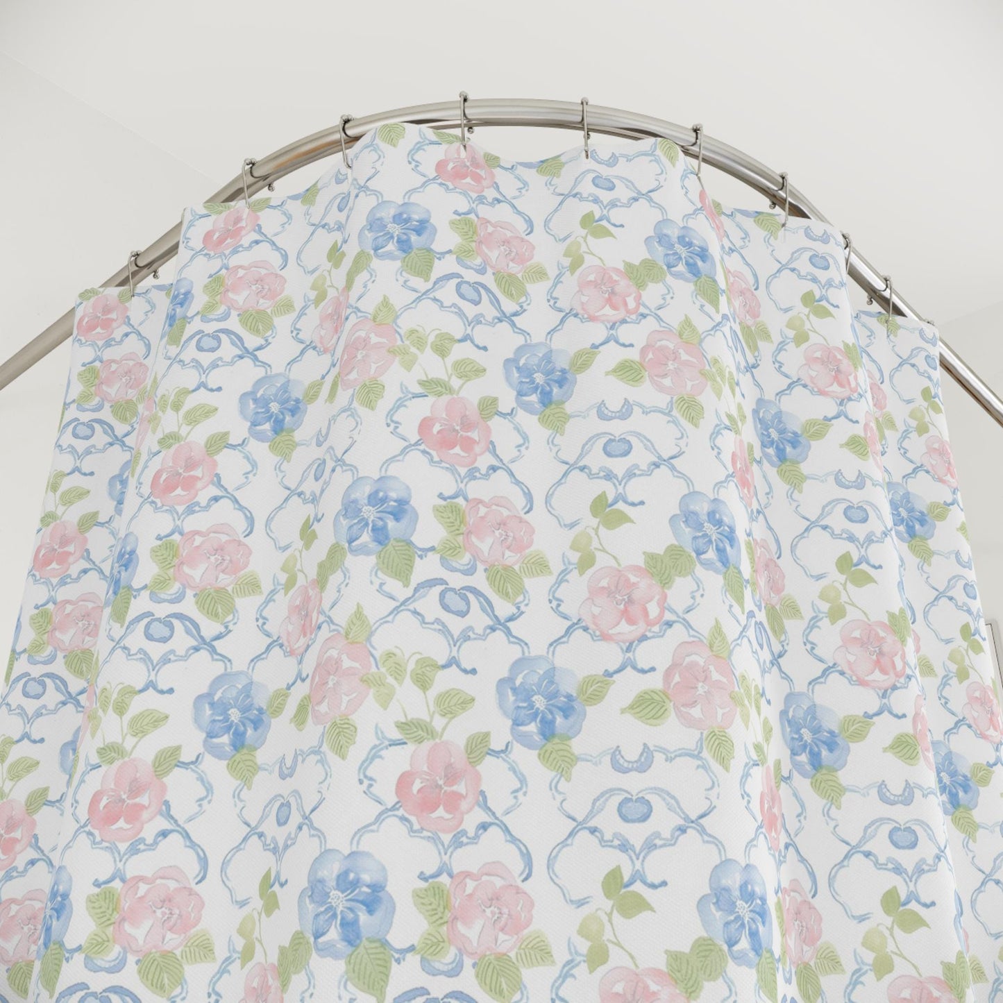 Custom Shower Curtain, Coquette Watercolor