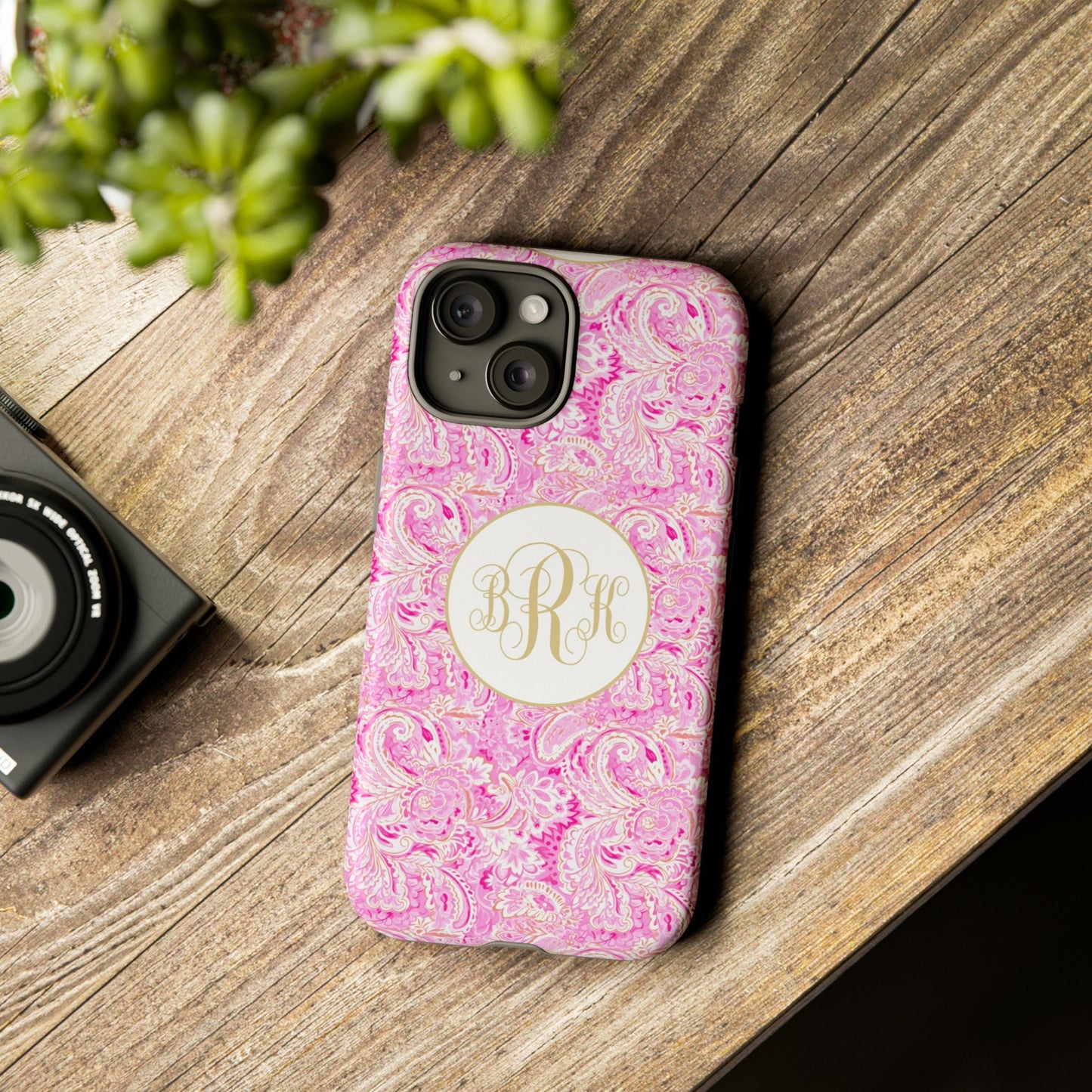 Custom Phone Case, Pink Paisley