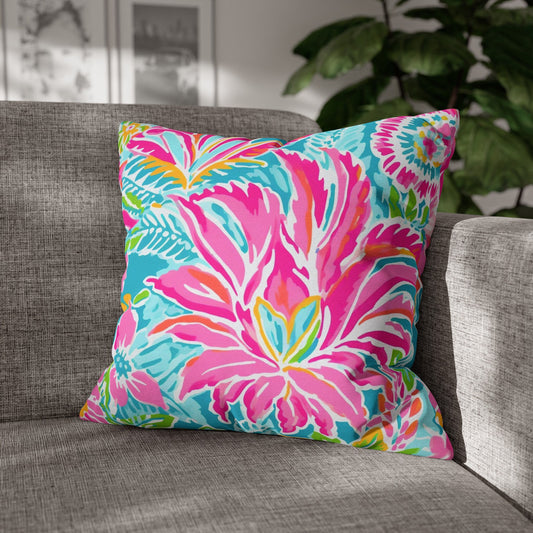 Custom Throw Pillow, Tropical Floral