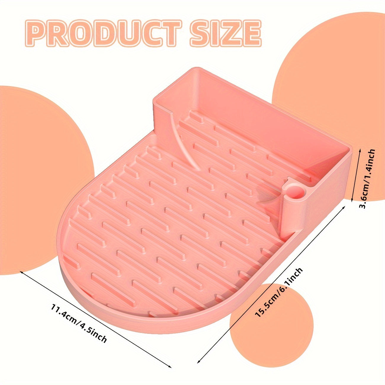 1pc Silicone Water Bottle Draining Rack Tray - Spill-Proof, Counter Top, Compact Design, Easy Cleaning, Compatible with 40oz and 30oz Stanley Cups, Ideal for Kitchen and Outdoor Use