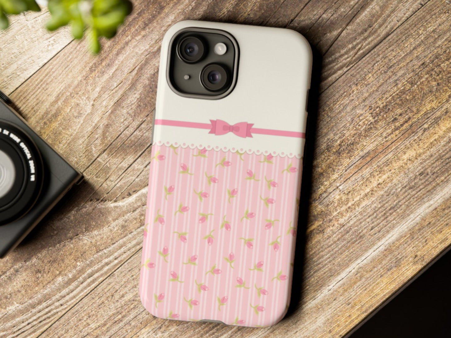 Custom Phone Case, Pink Bow