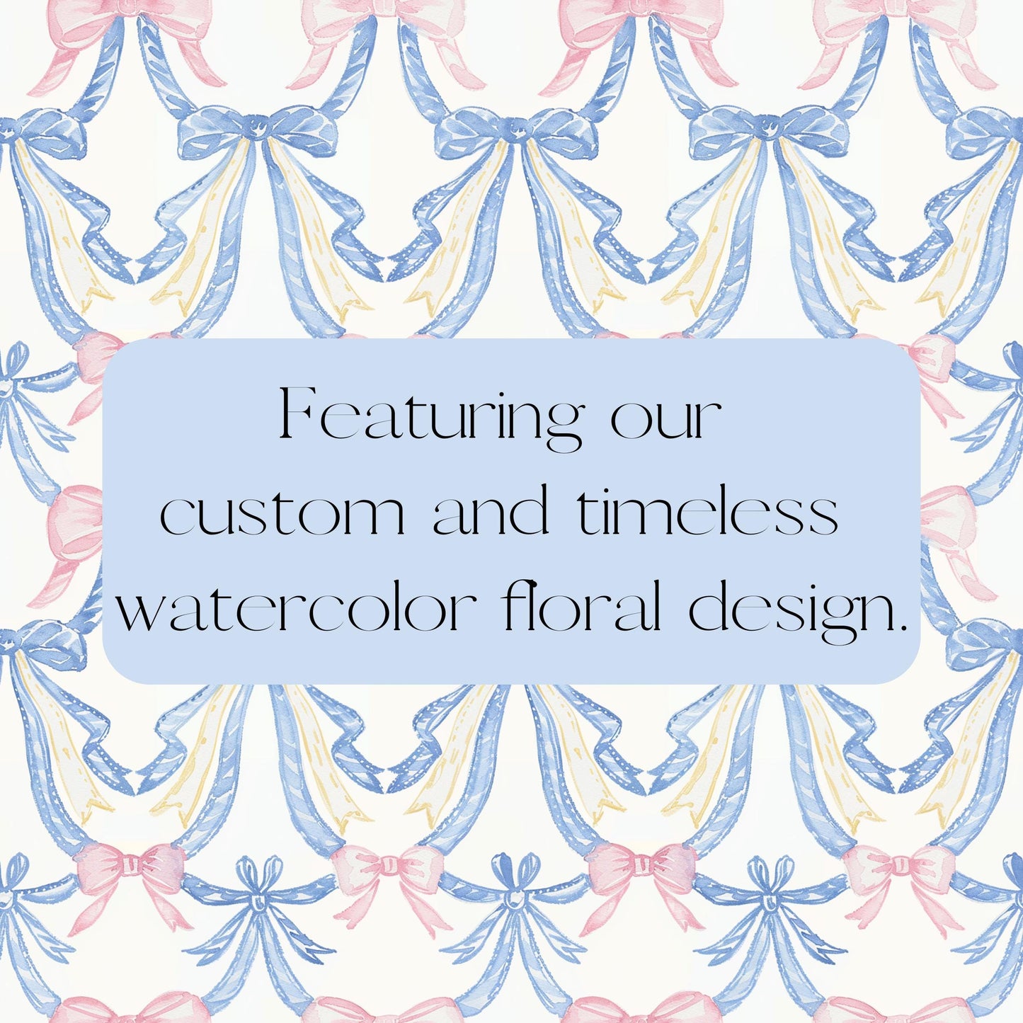 Custom Throw Pillow, Coquette Blue and Pink Bows