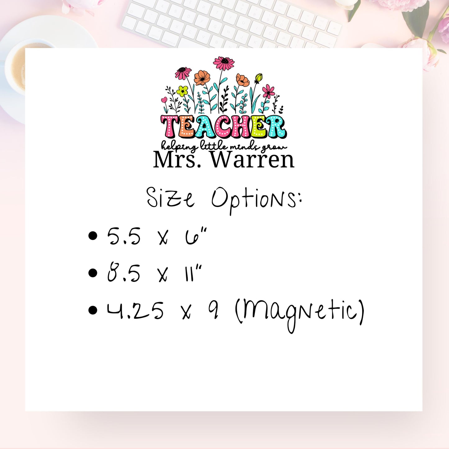 Personalized Notepad, Teacher, Helping Little Minds Grow