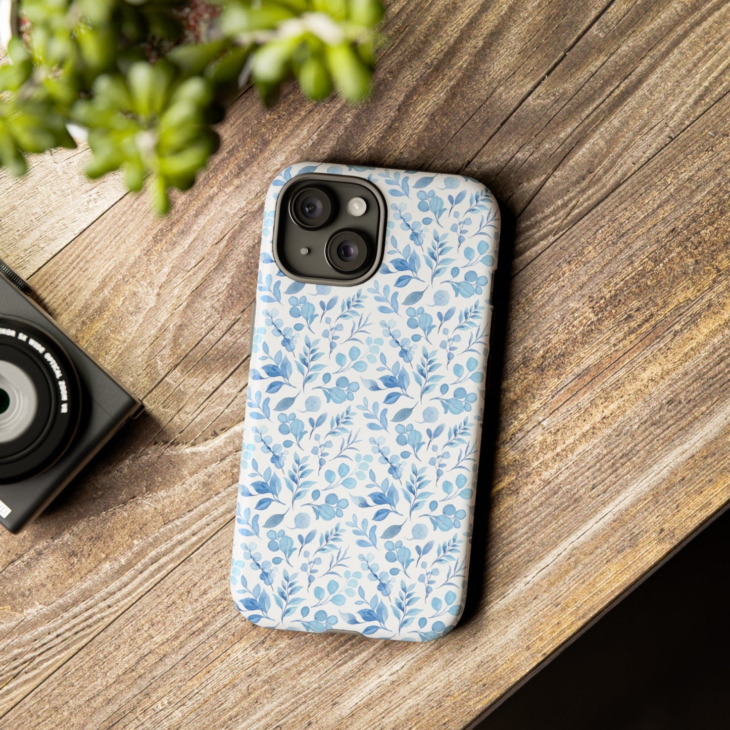 Custom Phone Case, Blue Floral