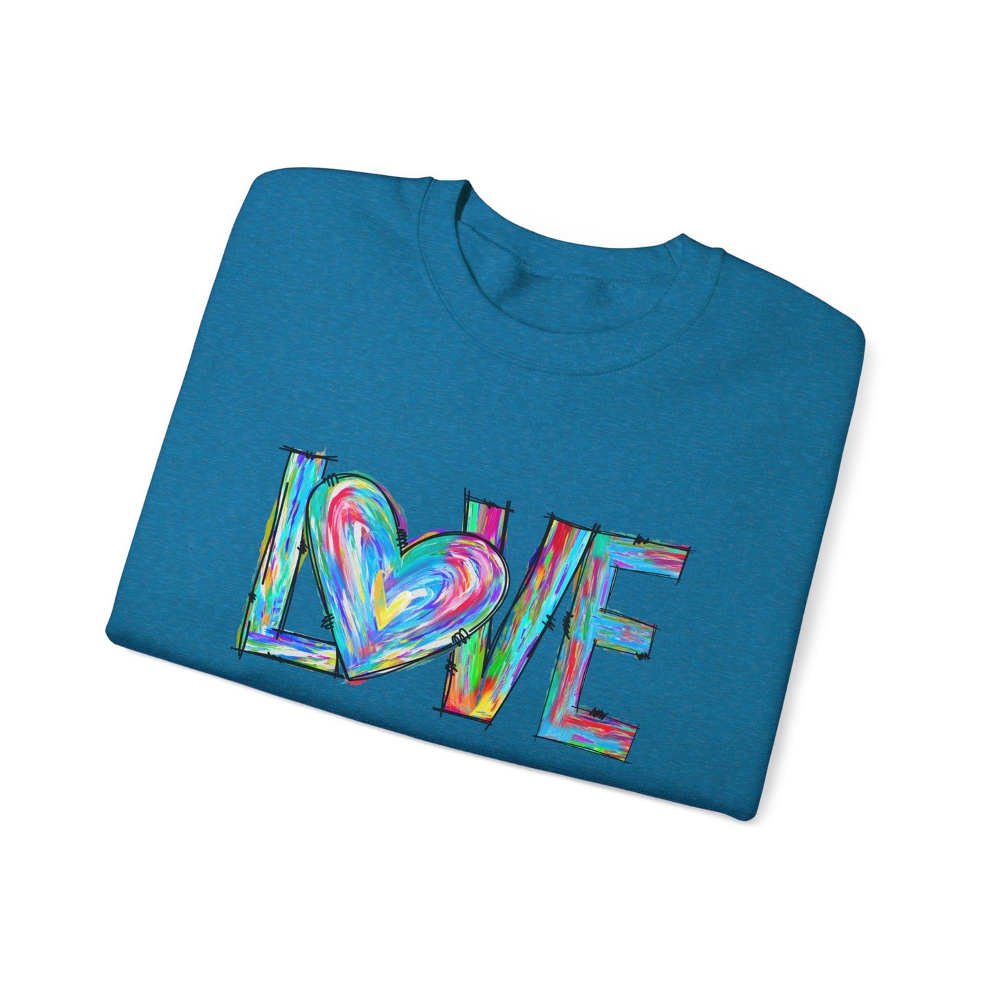 Valentine's Sweatshirt, Love Heart Sweatshirt, Valentines Shirt, Teacher Sweatshirt, Heart Arm Patches, Cute Valentine's Shirt