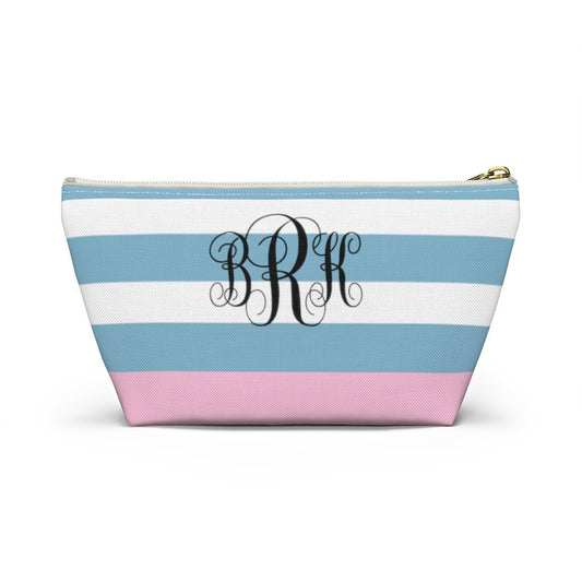 Teal and Pink Tote Bag Accessory Pouch