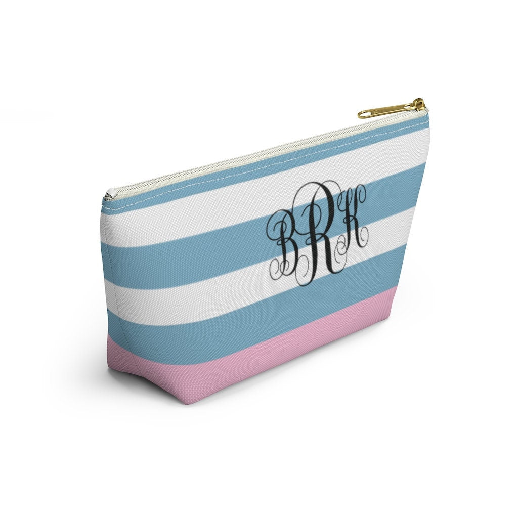 Teal and Pink Tote Bag Accessory Pouch