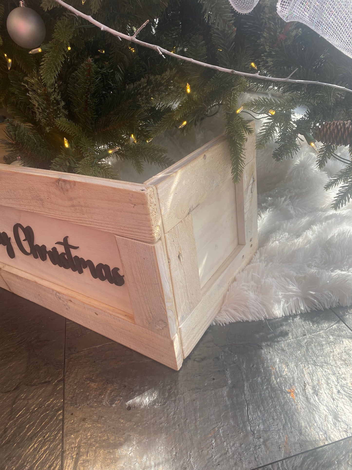 Folding Christmas Tree Box | Collapsible Tree Base | Tree Skirt | Customizable