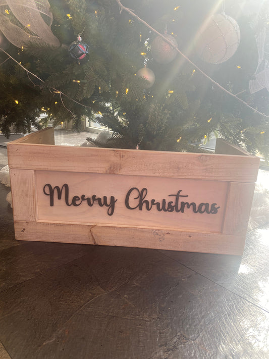 Folding Christmas Tree Box | Collapsible Tree Base | Tree Skirt | Customizable