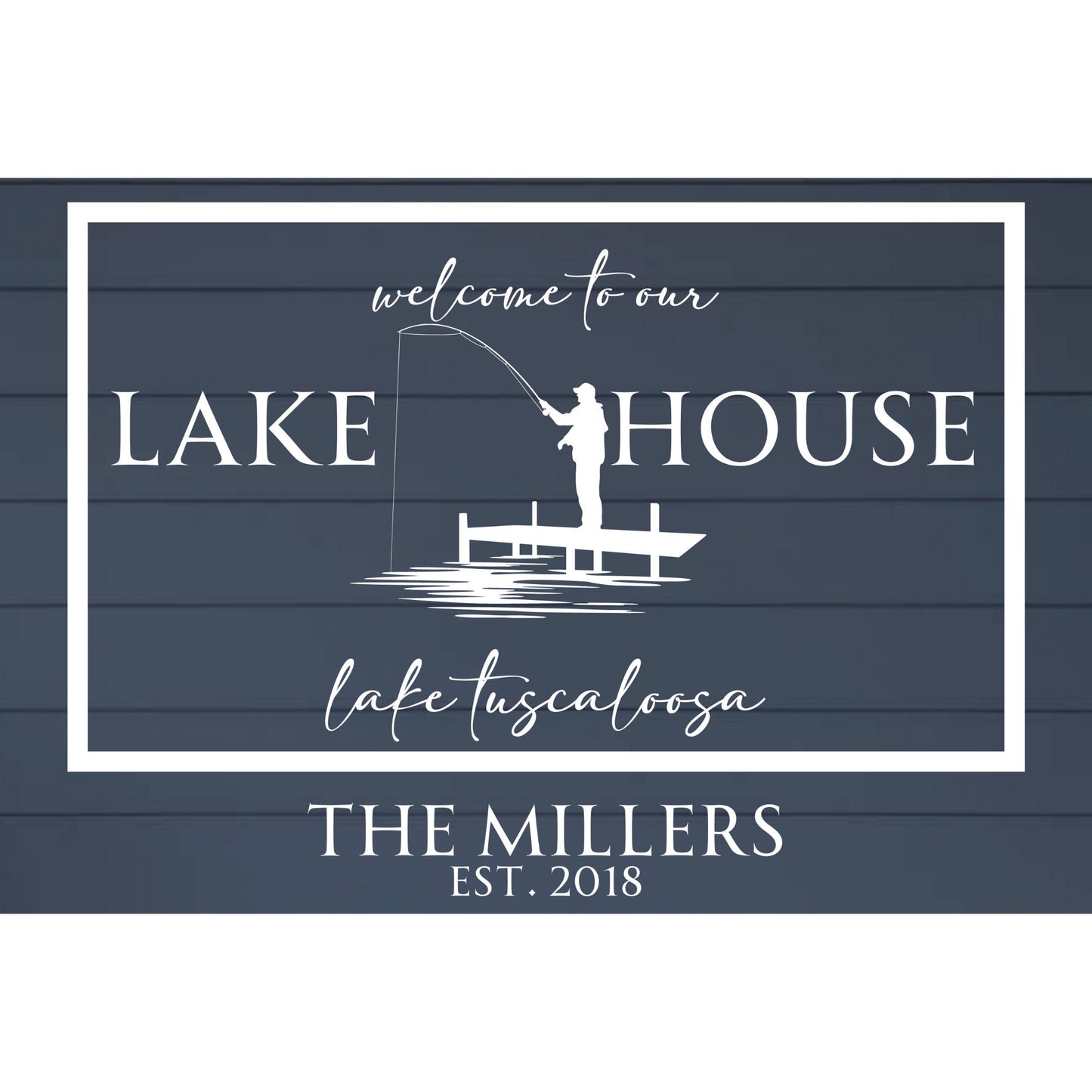 Beach or Lake House Aluminum Sign