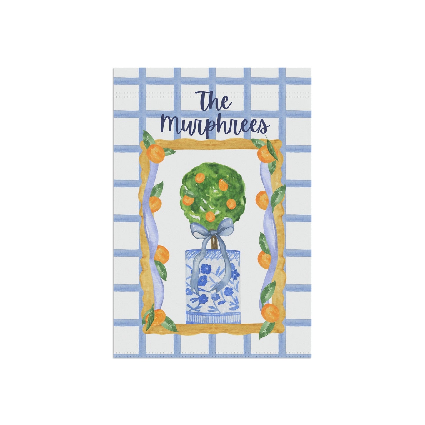 Personalized Lemon Garden Flag | Welcome Flag | Fall Spring Summer Garden Flag | Initial Flag | Yard Decor | Outdoor Decor | Topiary Decor