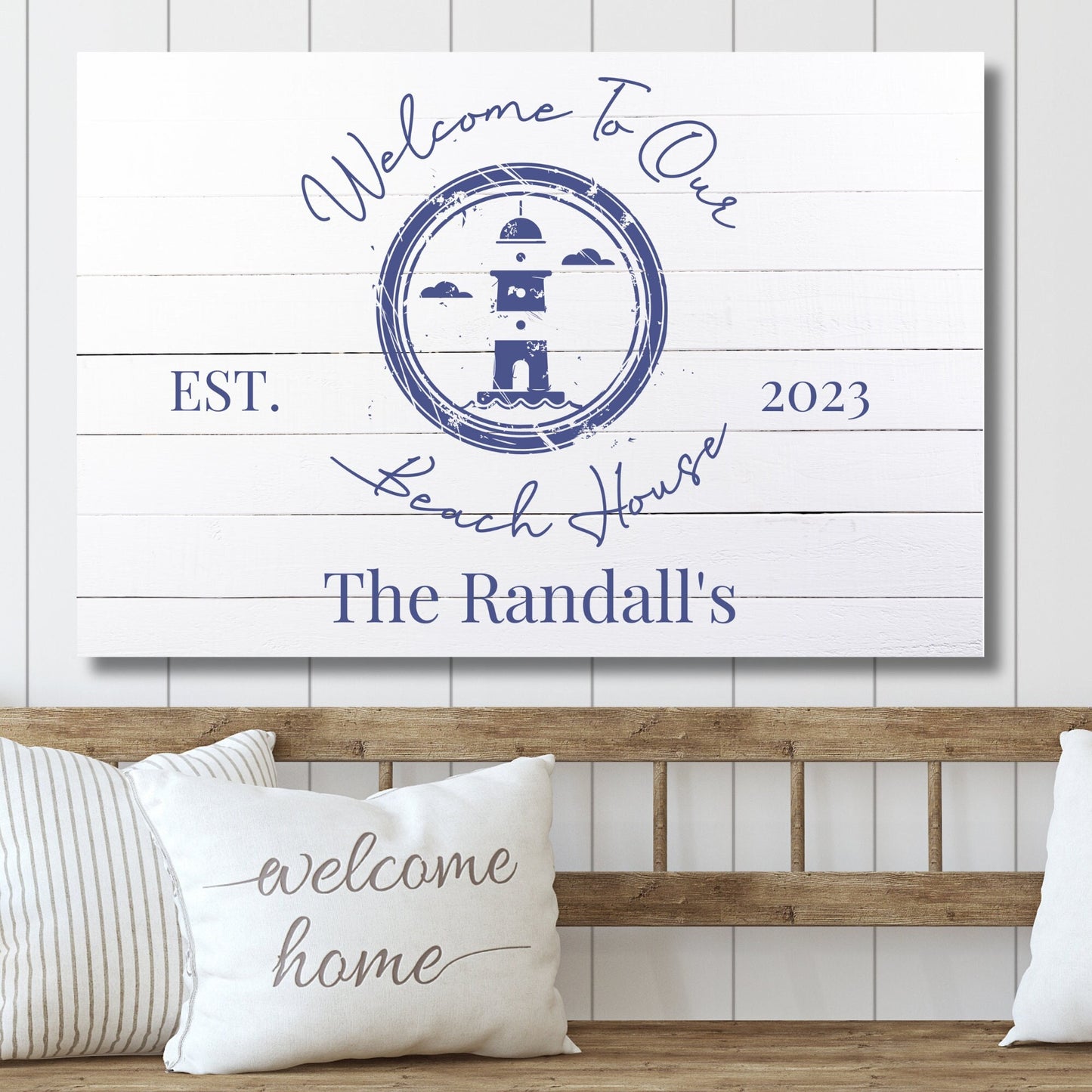 Beach or Lake House Aluminum Sign