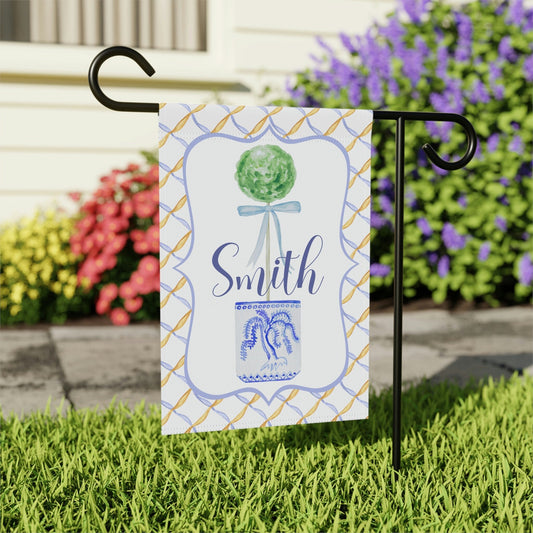 Personalized Garden Flag | Welcome Flag | Fall Spring Summer Garden Flag | Initial Flag | Yard Decor | Outdoor Decor | Topiary