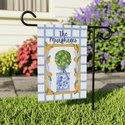 Personalized Lemon Garden Flag | Welcome Flag | Fall Spring Summer Garden Flag | Initial Flag | Yard Decor | Outdoor Decor | Topiary Decor