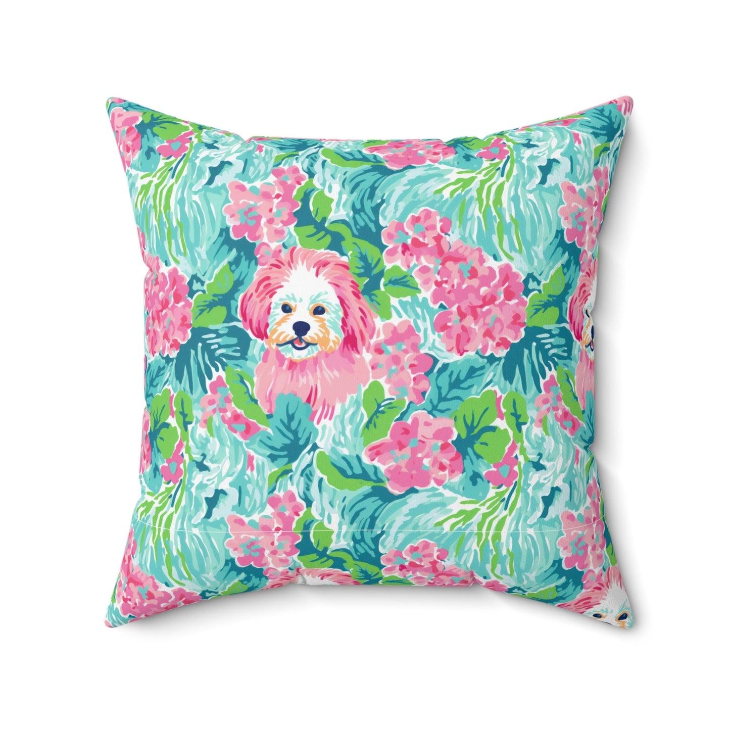 Dog Pillow, Home Decor, Preppy Room Decor, Pet Throw Pillow, Pet Pillow, Beach Home, Dorm Decor, Shih Tzu, Yorkie, Small Dog