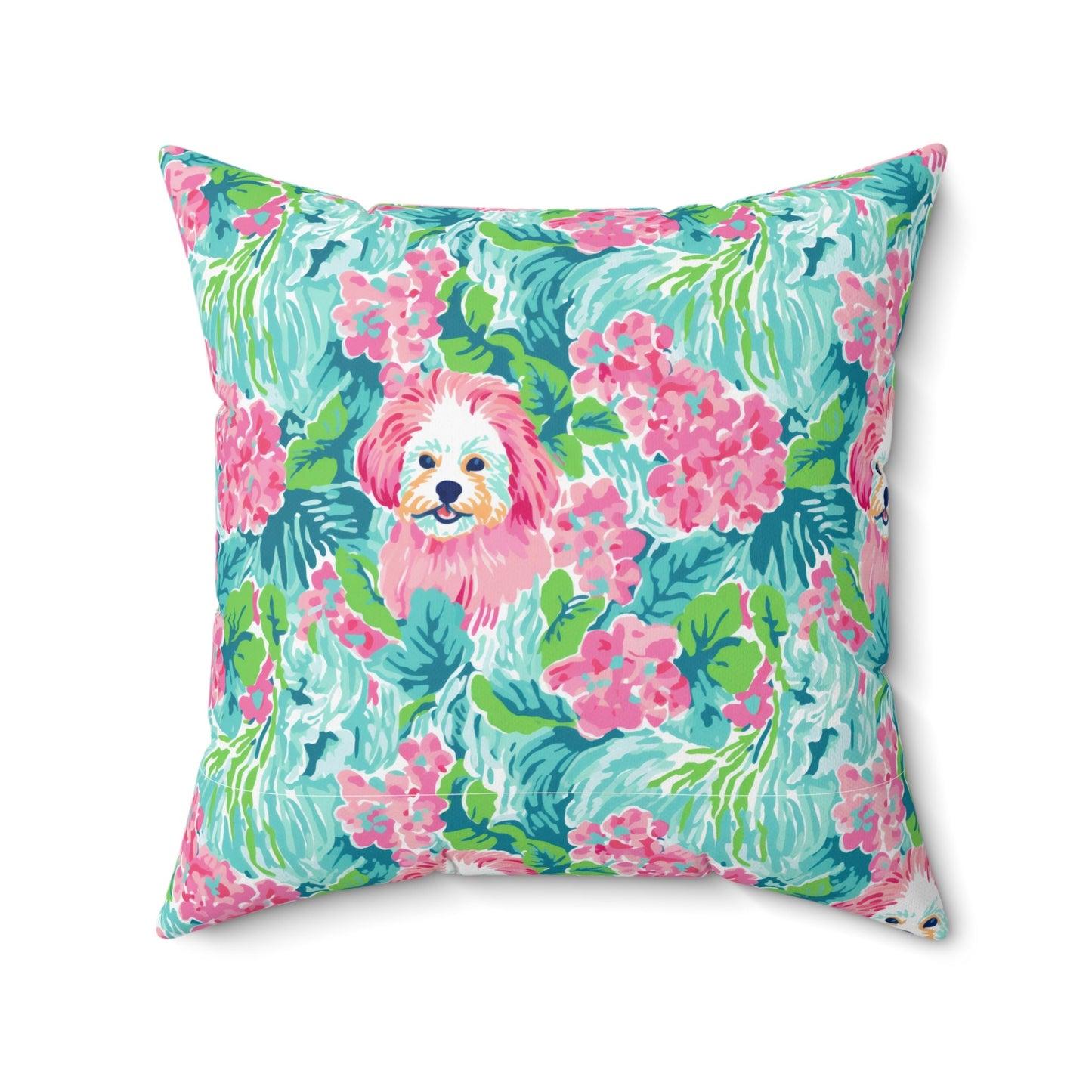 Dog Pillow, Home Decor, Preppy Room Decor, Pet Throw Pillow, Pet Pillow, Beach Home, Dorm Decor, Shih Tzu, Yorkie, Small Dog