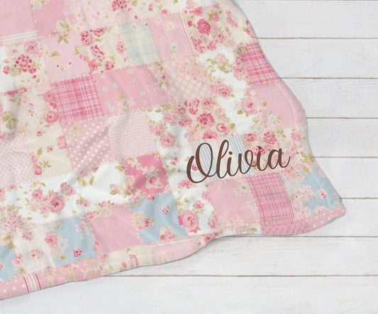 Boho Baby Girl Minky Blanket