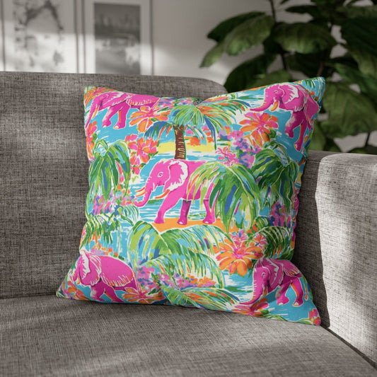 West Palm Beach Inspired Pillow, Pink Elephants