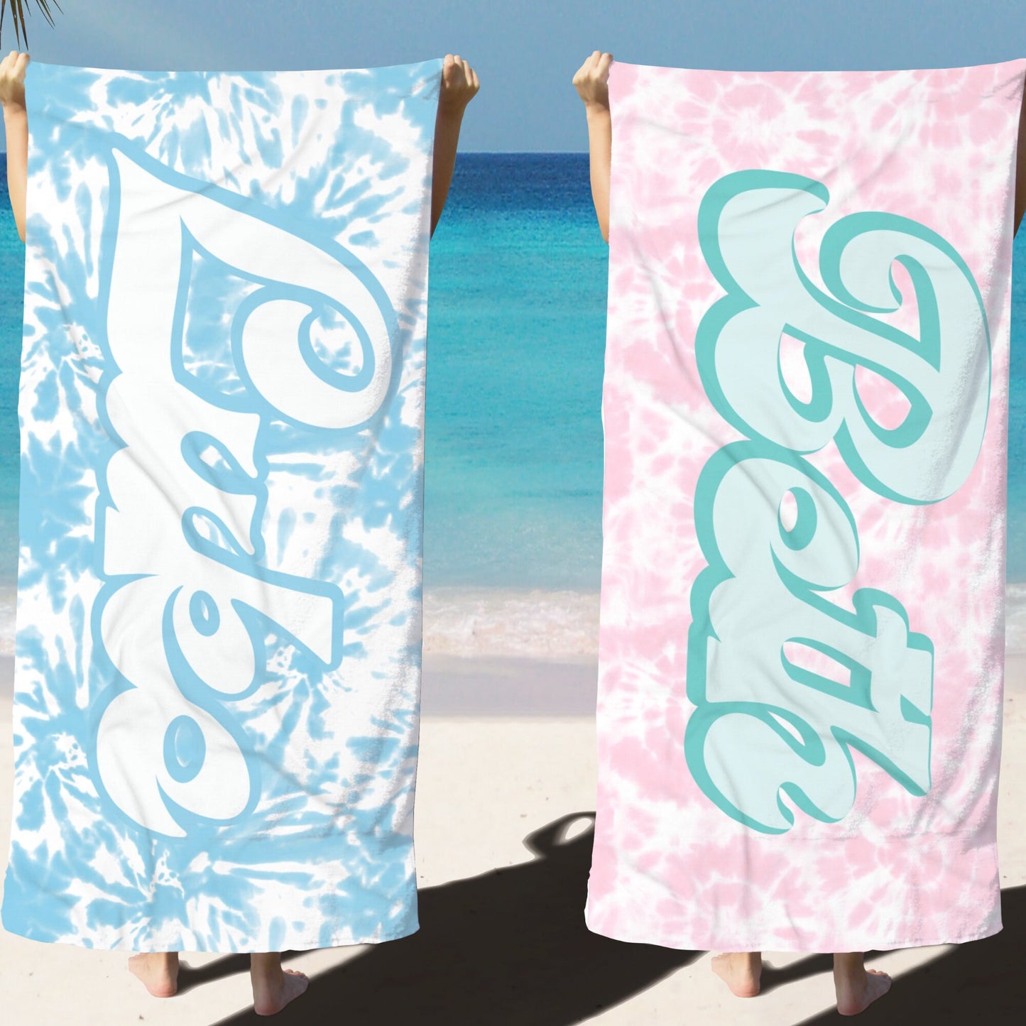 Personalized Beach Towel, Signature Name Towel, Pool Accessory