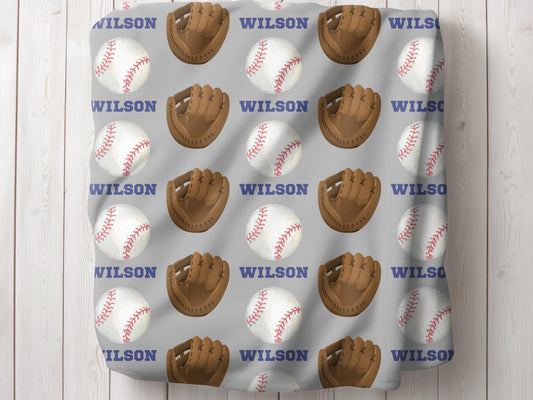 Personalized Blanket, Baseball Blanket