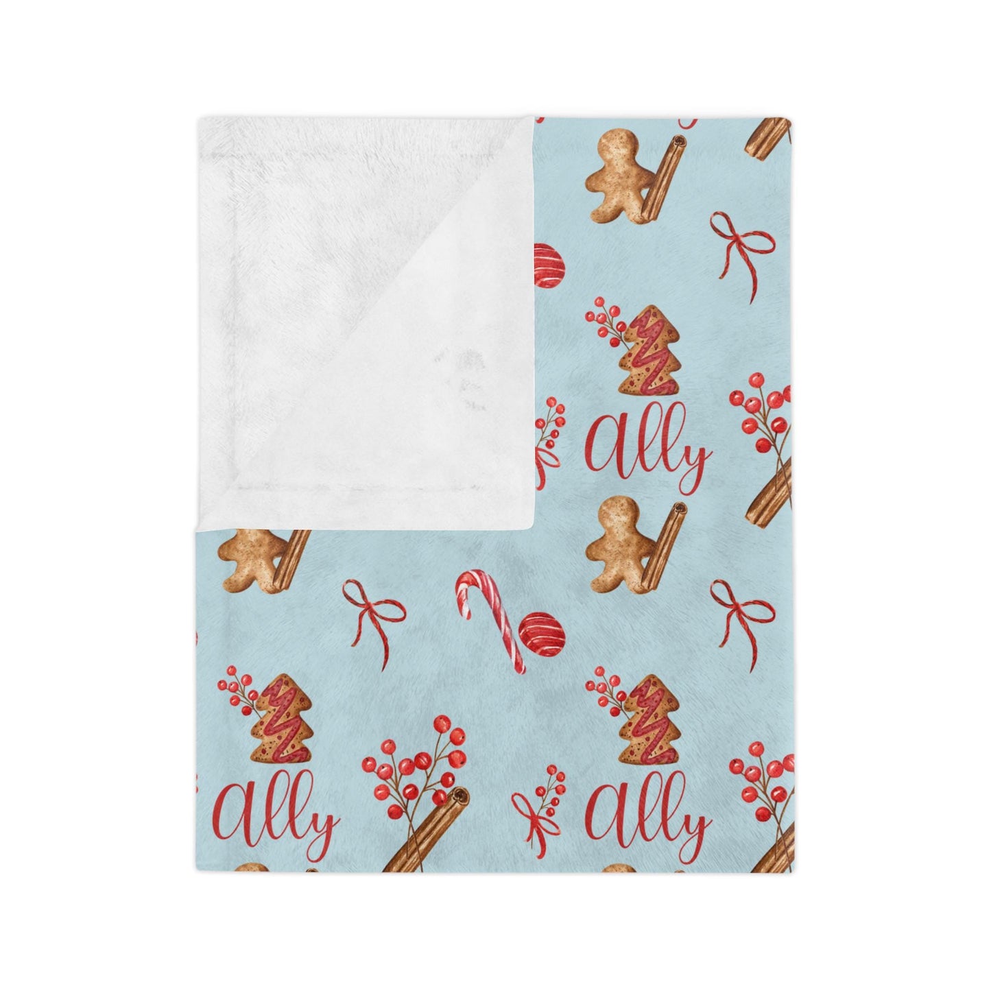 Personalized Christmas Cookie and Christmas Candy Blanket