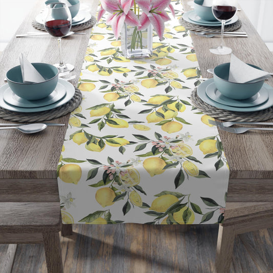Lemon Table Runner, Tablerunner, Italian Lemon Tablerunner, Yellow Lemon, Kitchen Decor, Dining Room Table