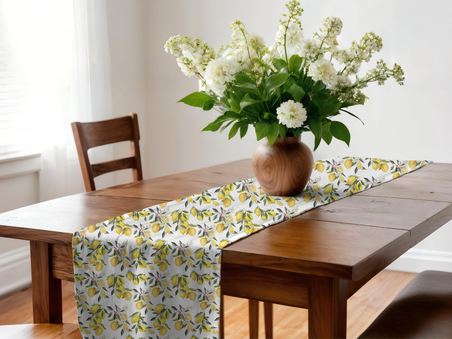 Lemon Table Runner, Tablerunner, Italian Lemon Tablerunner, Yellow Lemon, Kitchen Decor, Dining Room Table