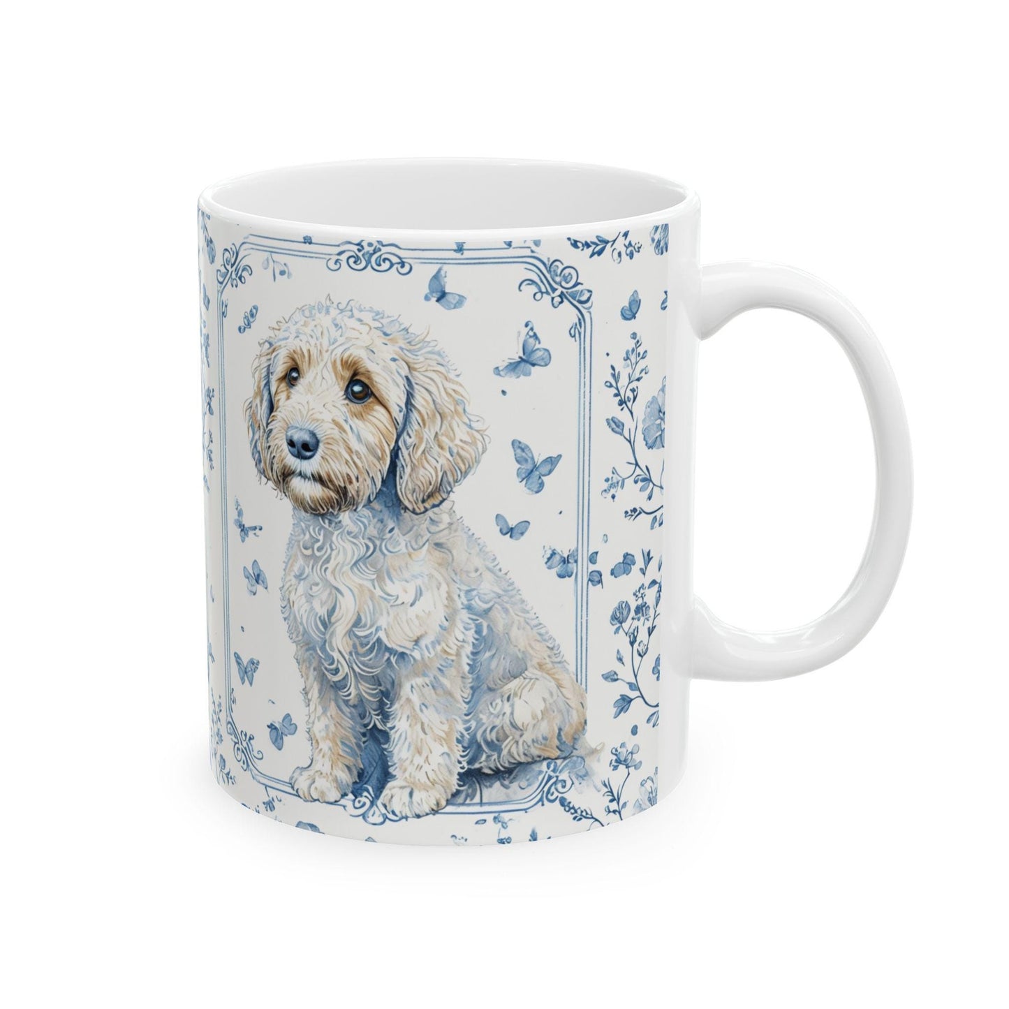 French Toile Dog Coffee Mug