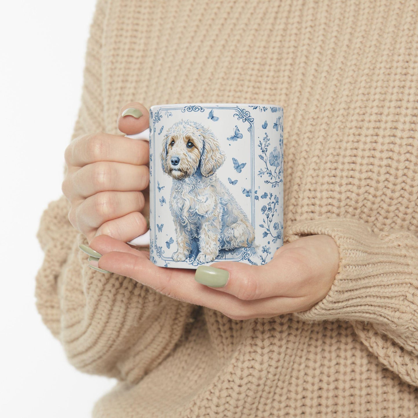 French Toile Dog Coffee Mug