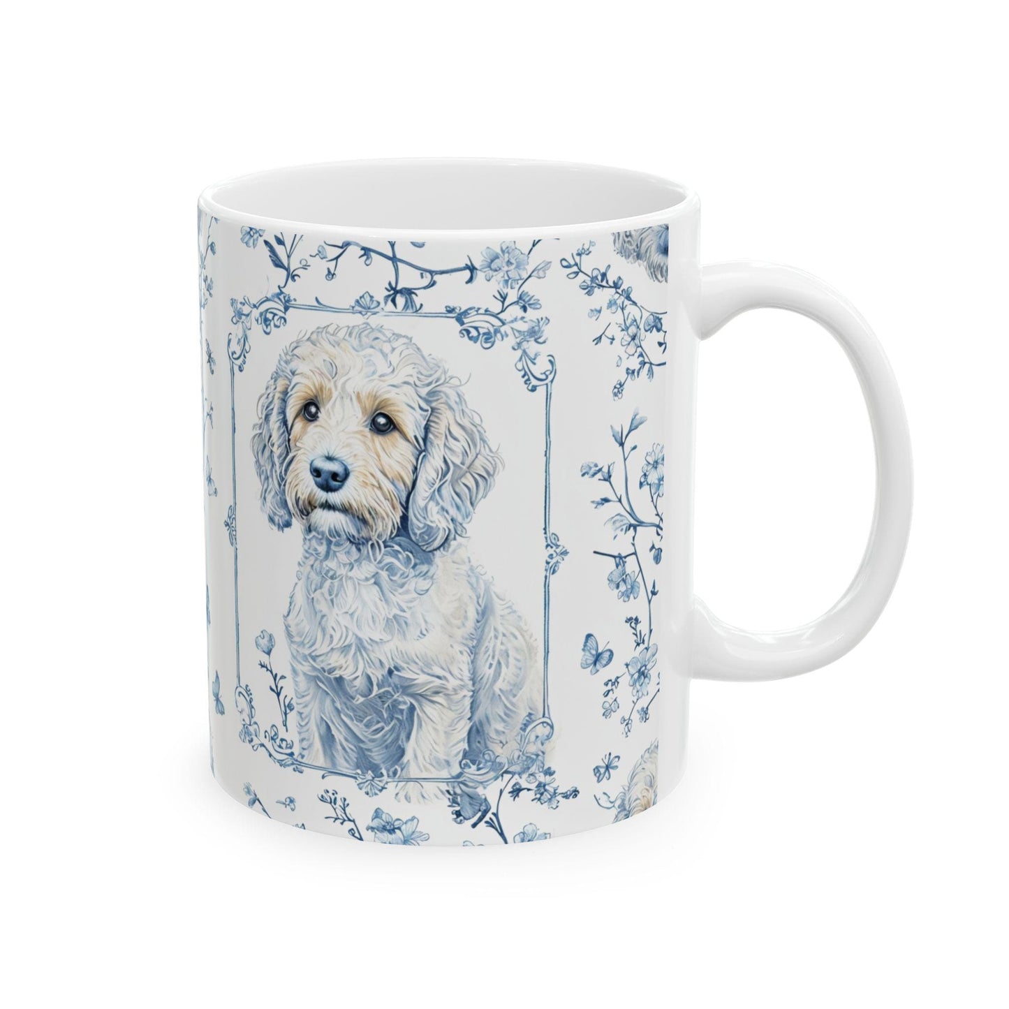 French Toile Dog Coffee Mug