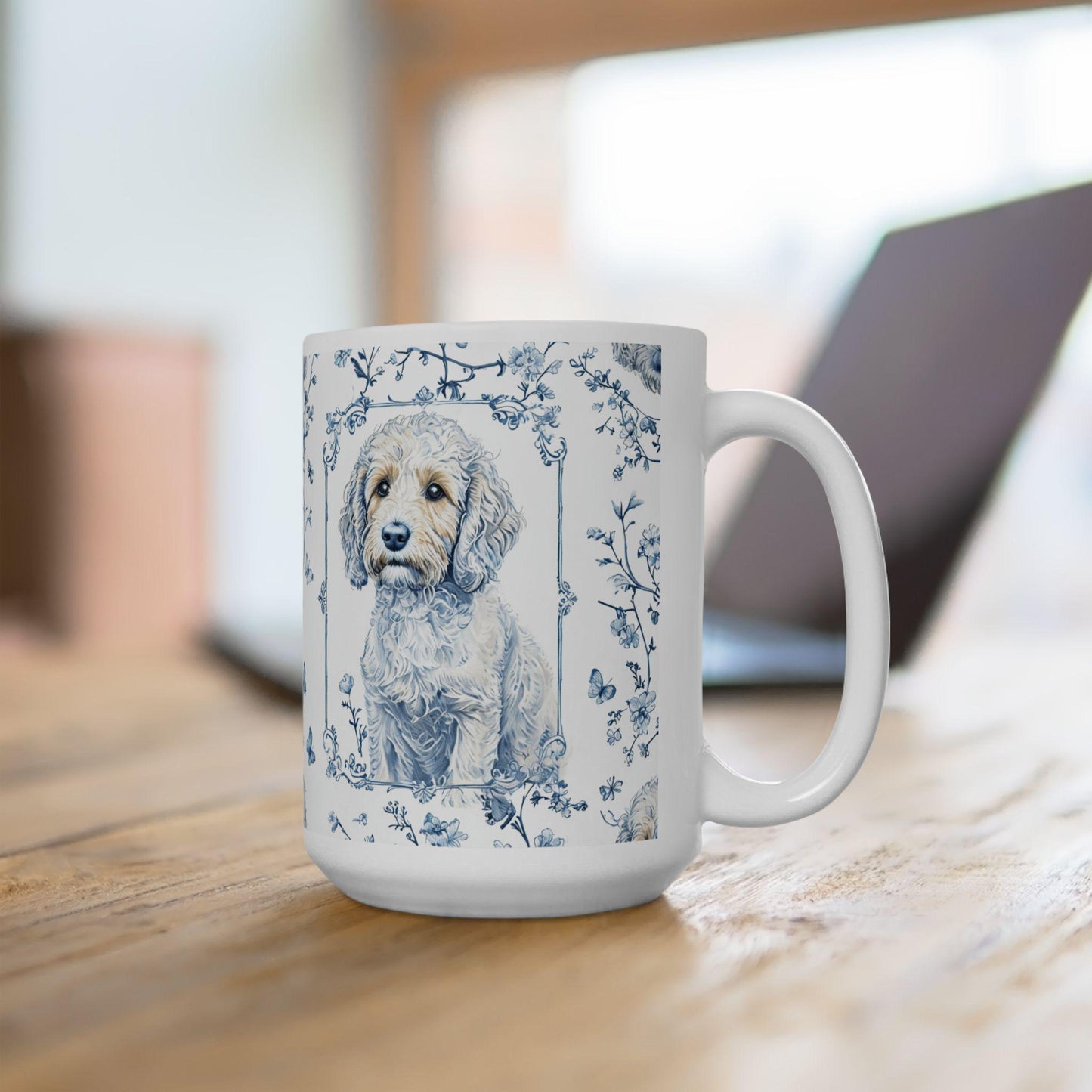 French Toile Dog Coffee Mug