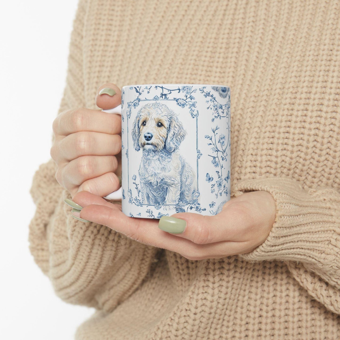 French Toile Dog Coffee Mug