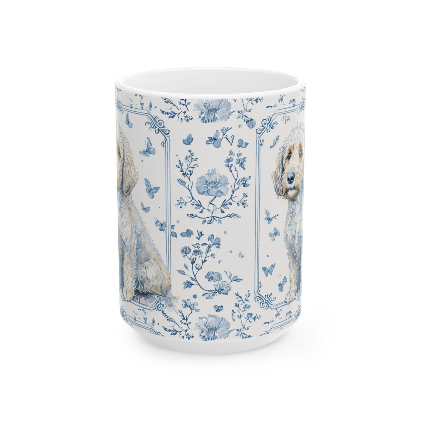 French Toile Dog Coffee Mug