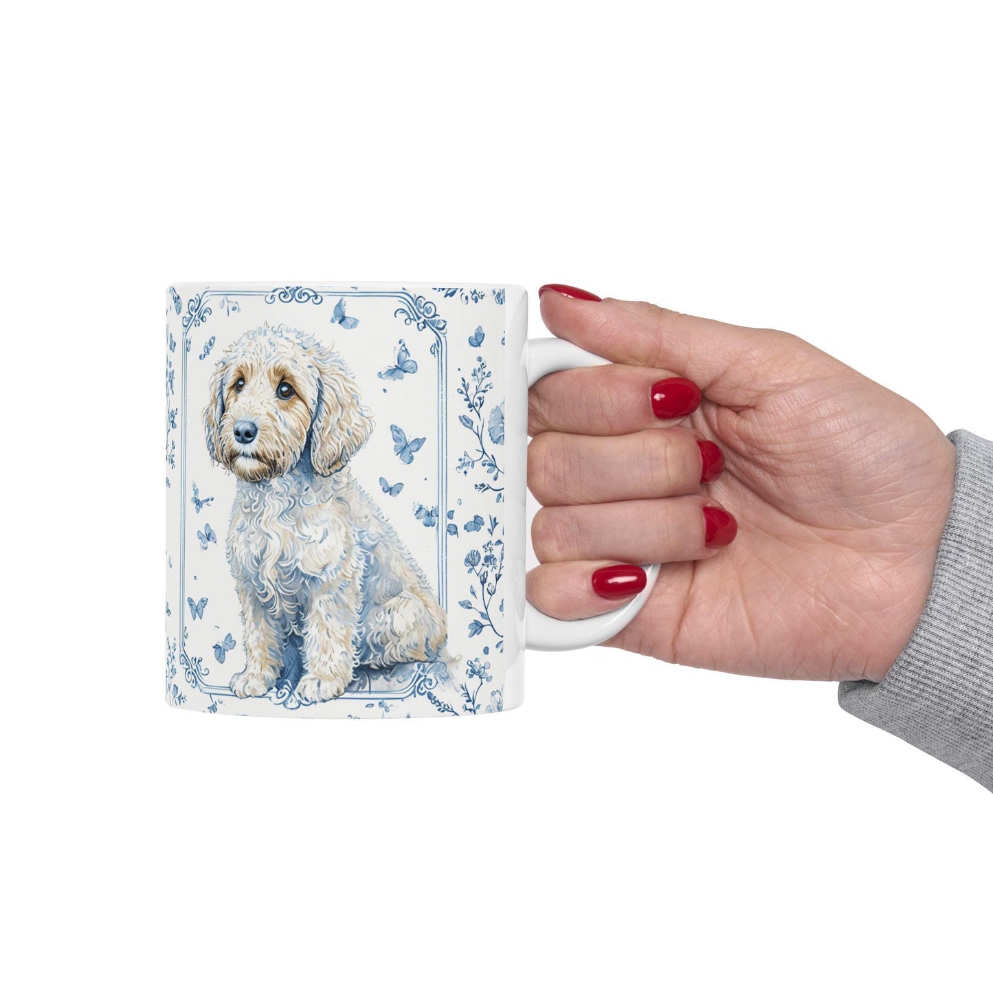 French Toile Dog Coffee Mug