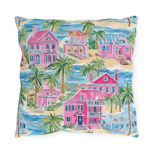 Tropical Outdoor Pillows, Coastal Home Decor, Beach House Decor, Patio Accessories, Summer Vibe Cushions