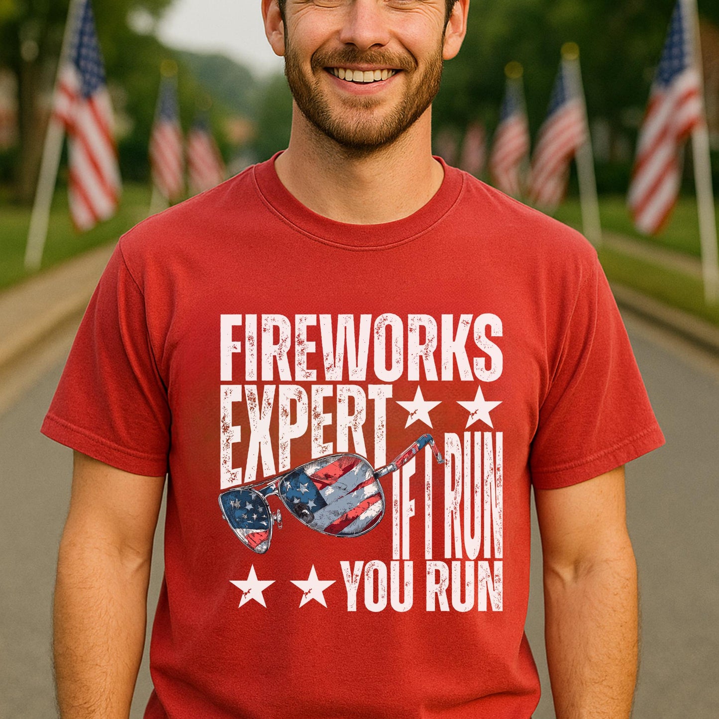 Men's Shirt 4th of July Fireworks Shirt