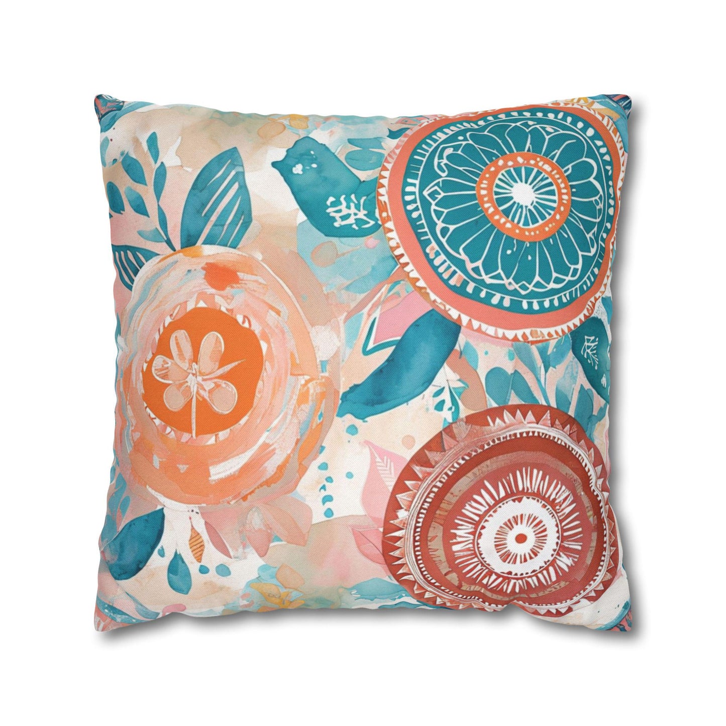 Pillowcase or Pillow, Coastal Abstract Art Throw Pillow, Nature Inspired Pillows, Throw Pillow for Couch, Bright Color Pillowcase