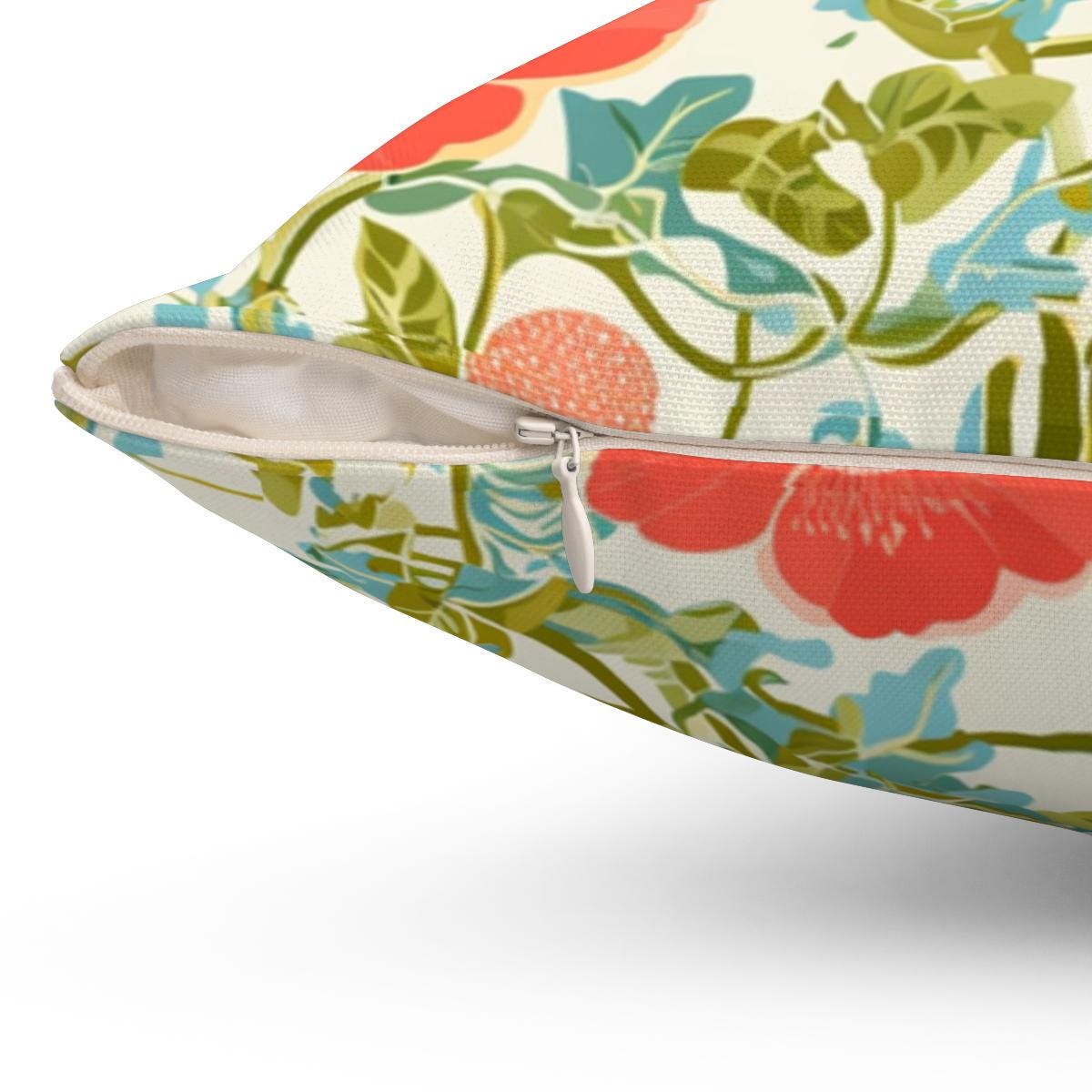Floral and Birds Pillowcase or Pillow, Coastal Throw Pillow, Nature Inspired Pillows, Throw Pillow for Couch