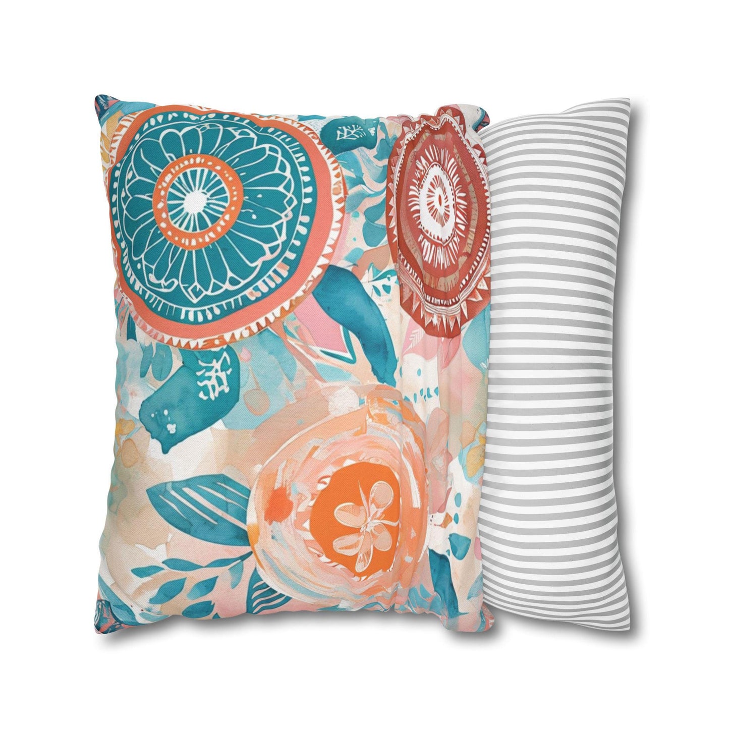 Pillowcase or Pillow, Coastal Abstract Art Throw Pillow, Nature Inspired Pillows, Throw Pillow for Couch, Bright Color Pillowcase